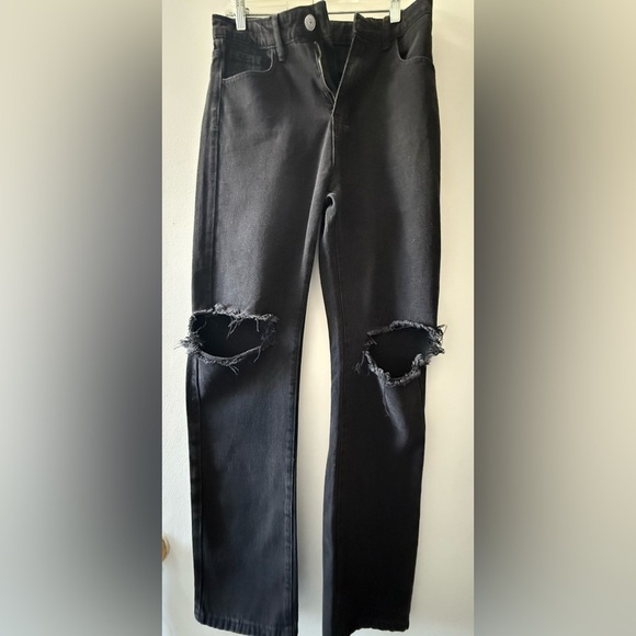 2 Pairs of NEW SHEIN Jeans Black and Blue (xs) Denim (sm) - never seen worn - Picture 2 of 15